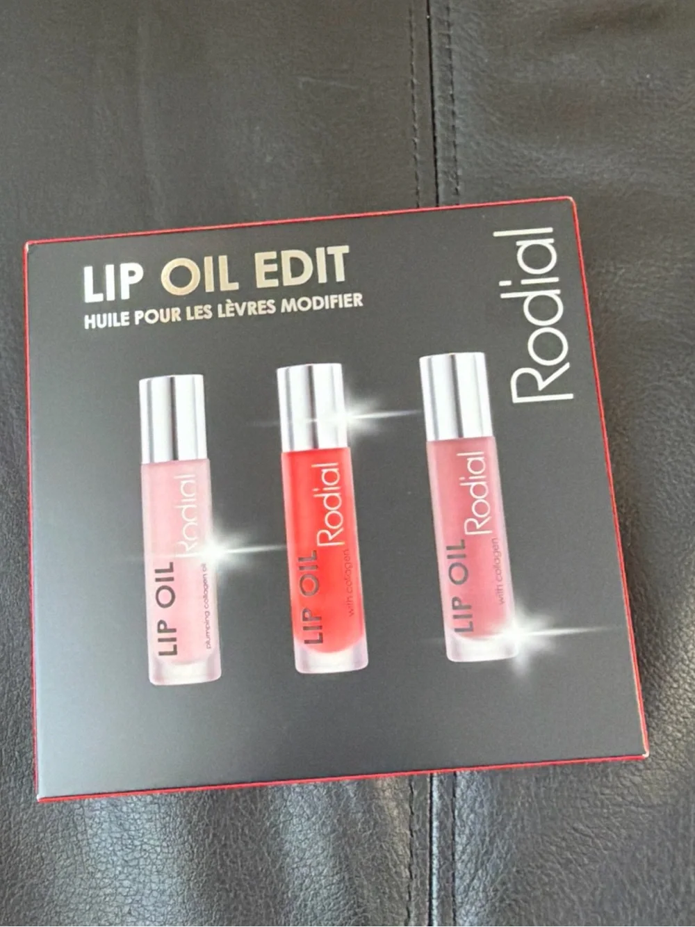 Rodial Lip Oil Edit Set - Original, Sugar Coral, Wild Plum - NIB